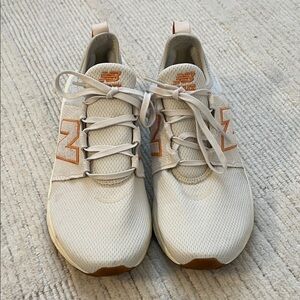 New Balance Beige and Orange Sneakers